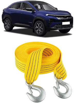 BROTHERTWO 3 Ton Heavy Duty Tow Strap – 4M Strong Cable for Tata Curvv 4 m Towing Cable(Polyester, 3000 kg Pull Capacity)
