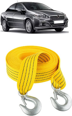 BROTHERTWO 3 Ton Heavy Duty Tow Strap – 4M Strong Cable for Fiat Linea 2014 Onward 4 m Towing Cable(Polyester, 3000 kg Pull Capacity)