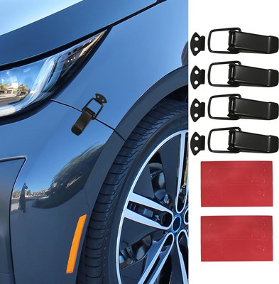 GONAMA Universal Car Big Boot Bonnet Side Bumper Guards Toggle Fasteners Catch Clips 1 m Towing Cable(Aluminium, 0.5 kg Pull Capacity)