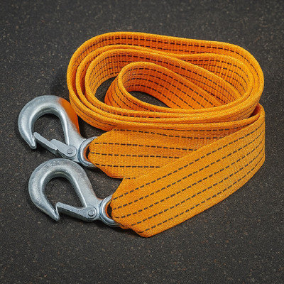 BROTHERTWO 3 Ton Heavy Duty Tow Strap – 4M Strong Cable for Car & SUV 4 m Towing Cable(Polyester, 3000 kg Pull Capacity)