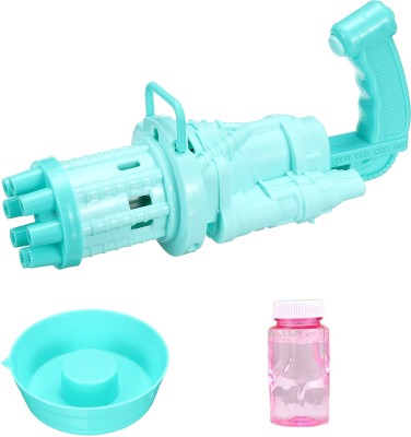 ATRI 2 In 1 Electric Bubble Maker Machine & Mini Fan One Key To Use Toy Bubble Maker