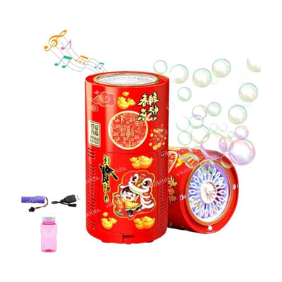 VikriDa Fireworks Bubble Maker Machine with Light & Music for Kids Party Fun Toy Bubble Maker
