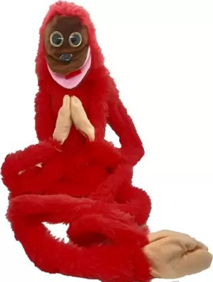A SARKAR MAGIC WORLD VENTRILOQUISM MONKEY PUPPET (RED) / VENTRILOQUIST TALKING MONKEY PUPPET Hand Puppets(Pack of 1)