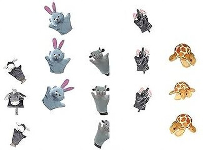 VARUSH Cow Donkey Rabbit Elephant Tortoise Story Telling Hand Puppet for Kids Hand Puppets(Pack of 5)