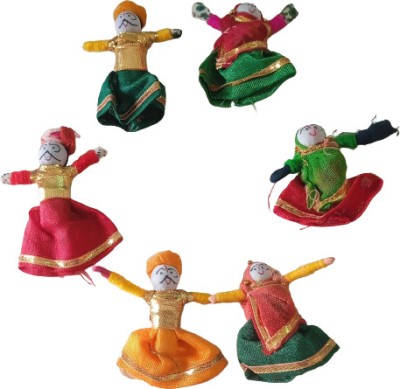 Shyam Diwane Rajasthani COUPLE PUPPETS (Kathputli)/Marionettes 3 Pairs/6 Pieces Marionettes