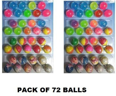 AKANSHA Bouncing balls/Jumping balls Multicolor (Set of 72) Crazy Ball