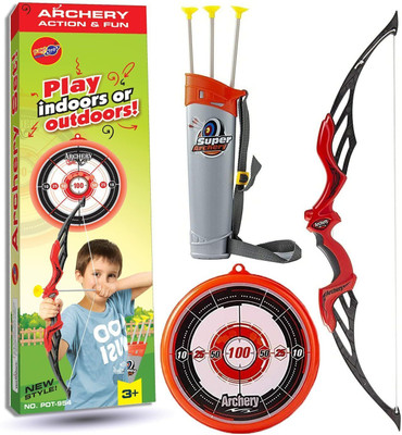 Planet of Toys Heavy Duty Bow Arrow Set for Kids Age 5 -12 Years Outdoor Target Game Archery Archery Kit