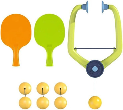 Prezzie Villa Hanging Table Tennis 6 Ping Pong Ball & 1 Pair Paddle Self Training Gaming Set Table Tennis