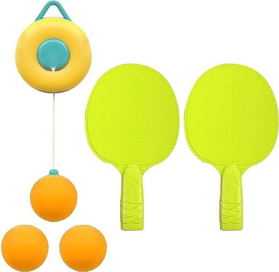 KIDOLOGY Hanging Table Tennis Trainer with Round Hook 2 Racket 3 Practice Ping Pong Ball Table Tennis