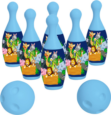 himanshu tex Mickey & Friends 6-Pin and Ball Set for Bowling Sports Bowling Set