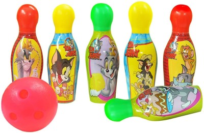 TOM & JERRY Bowling Set 6 Pins Educational Toy For Kids Bowling