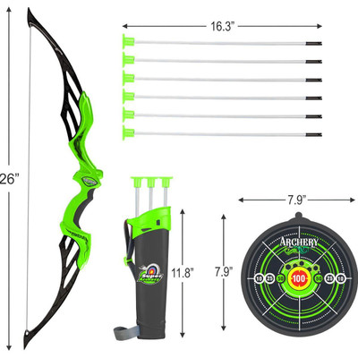 Planet of Toys Heavy Duty Bow Arrow Set for Kids Age 5 -12 Years Outdoor Target Game Archery Archery