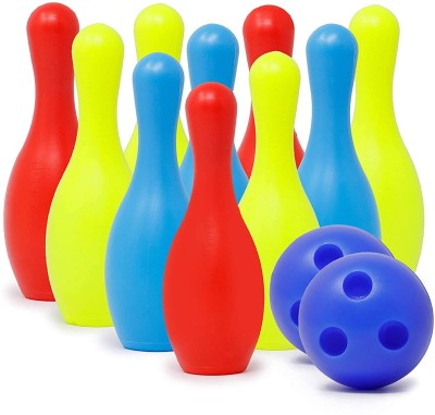 deepak badkur bowlling set game for kids toy 10 pins and 2 balls Bowling