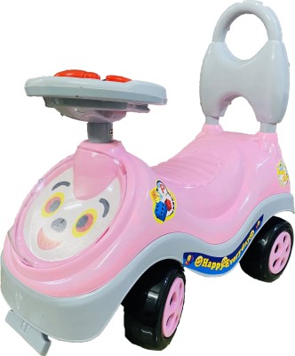 SKEDIZ Rideon for kids, Baby Car, Push Car for baby with Horn, Backrest Car Rideons & Wagons Non Battery Operated Ride On(Pink)