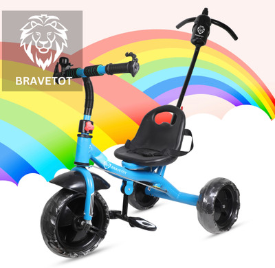BRAVETOT BRAVETOT BLACK COLOR PARENT HANDLE FOR TODDLERS AND BABY Tricycle {LIGHT BLUE} LIGHT BLUE_TODDLER Tricycle(Blue)