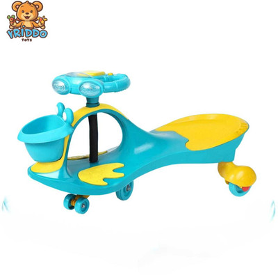 KRIDDO Ride-on with Storage Basket | Lights and Sounds TOY TRICYCLE Tricycle(Green)