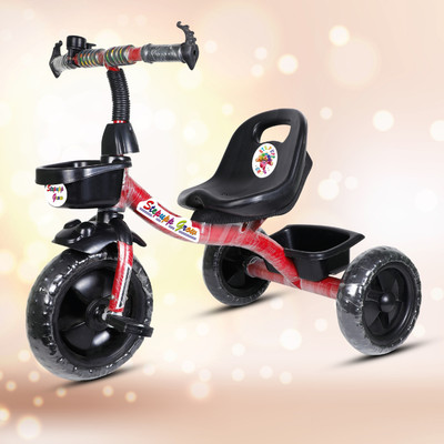 Stepupp Grow STEPUP GROW BABY TRICYCLE WITH BASKET RED COLOUR FOR KIDS KIDS TRICYCLE,BABY TRICYCLE,TRICYCLE,1212 Tricycle  (Red, Black) For Rs. 798 @ 80 %