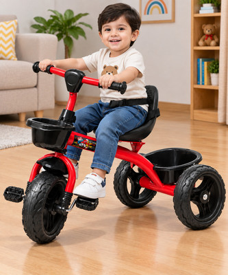 Stepupp Grow STEPUP GROW BABY TRICYCLE WITH BASKET RED COLOUR FOR KIDS KIDS TRICYCLE,BABY TRICYCLE,TRICYCLE,1212 Tricycle(Red, Black)