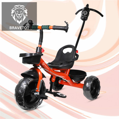 BRAVETOT BABY TRICYCLE WITH PARENT HANDLE RED_BASKET_03 Tricycle(Red)