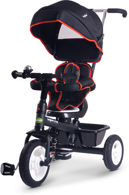 baybee Tricycle for Kids Baby Cycle with Parental Adjust Push Handle BBTRB31-5_BK Tricycle(Black)