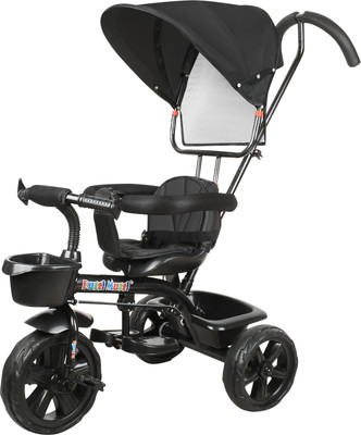 DUGGI MUGGI Tricycle Ride-on with Back Storage Space Parent Push Handle FREE SHIPPING Tricycle/Trike for Kids, Smart Plug & Play Kids Tricycle(Black)