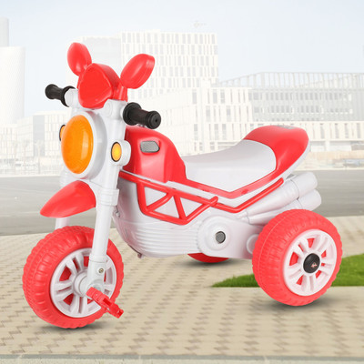 CREW4 Bullet Tricycle Ride-on with Lights and for Ages (1-5 years) RED BULLET-3006 Tricycle(Red)