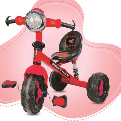 EVOHOUSE Dash Panther Tricycle for Kids With Pillion Wheels Smart Plug (Panther Red) Dash Panther Tricycle (Red) Tricycle(Blue)