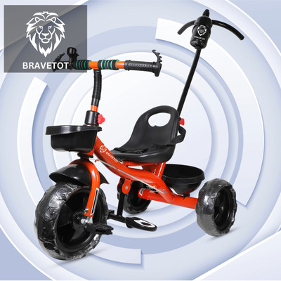 BRAVETOT Parent RED BASKET HANDLE_001 Tricycle(Multicolor)