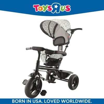Toys R Us Avigo Victor Pro Max Tricycle with Foldable Canopy Sunroof Protection For Kids | Tricycle | Boys | Girls Age Group 2 to 5 Years Tricycle Tricycle(Black, Silver)