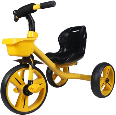 Mother's Love Tricycle for Kids, Plug n Play Trike Rideon with Storage,Boys & Girls 2.5-5 Year 111_DY Tricycle(Yellow, Black)