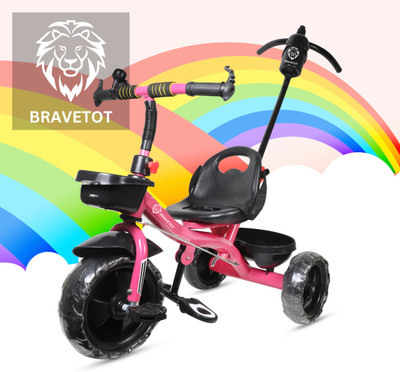 BRAVETOT cycle BLACK BASKET HANDLE MODEL 01 Tricycle(Pink)