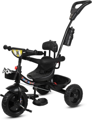 DUGGI MUGGI Baby Tricycle Easy to Ride With Push Handle For kids and Toddlers 1 to 5 years N-5 Tricycle for Kids Black Tricycle(Black)