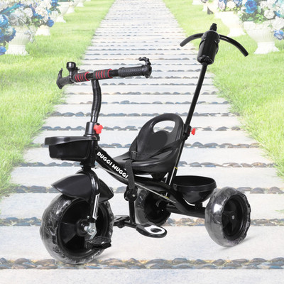 DUGGI MUGGI GOOD QUALITY BABY TRICYCLE WITH BASKET AND PARENT HANDLE BEST TRIKE IN ONLINE MARKET Tricycle(Black)