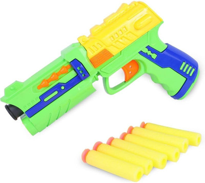 R Singh Enterprises Blaze Storm Toy Gun with 6 Foam Bullets toys for Kids Darts & Plastic Bullets(Multicolor)