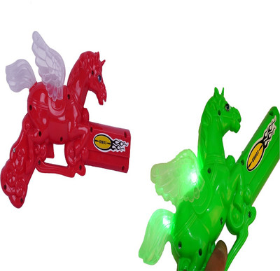 asian Horse Gun With Laser And Sound For Kids-Multicolor Armor Sets(Multicolor)