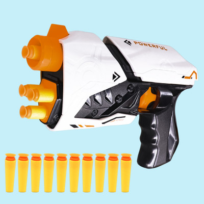 AZEENA Super Blast Toy Gun with 10 Foam Bullets | Shooting Battle Game for Kids, Pistol Guns & Darts(Multicolor)
