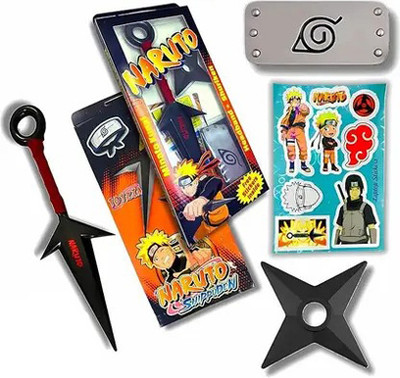 nakshatra traders Naruto Minato Ninja Set Kunai Knife Shuriken Headband Sticker Anime Roleplay Toy Ninja Gears(Multicolor)