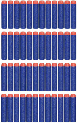 Just97 (Pack of 40) Blue Bullet Foam Dart Bullets f Darts & Plastic Bullets(Multicolor)