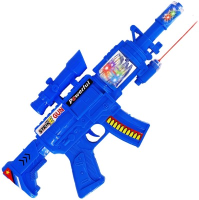 Aseenaa Toy Gun With Laser Light, Sound & LED Lights With Vibration For Kids & Toddlers Guns & Darts(Blue)