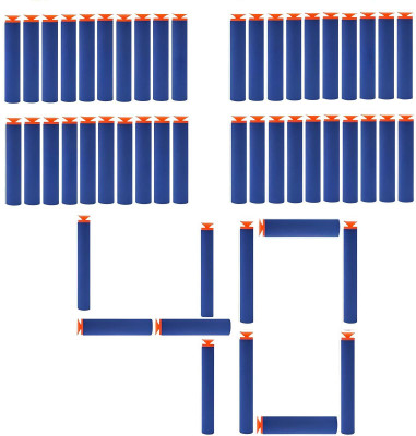 Cambly Soft Bullet Foam Dart for Toy Gun| Pack of 40 | Darts & Plastic Bullets(Blue)