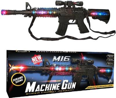 IndusBay 21 Inches Long Laser M4 M16 Toy Gun with Sound and Flash Light Sniper Gun Guns & Darts