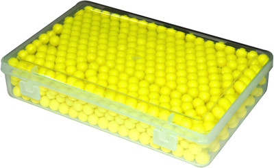 Cambly 6mm BB Bullets | 1000 Rounds | Ideal for Toy Guns & Airsoft | Long Range 50-60m Darts & Plastic Bullets(Yellow)