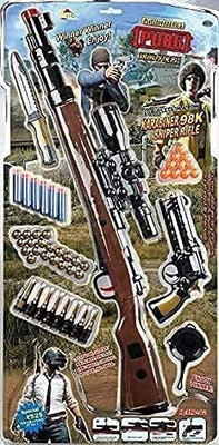 SavanShree pubg Theme Gun Toys Set with Assault Rifle, Soft Foam Bullets Guns & Darts(Multicolor)