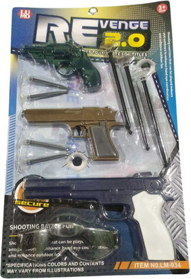 4S INTERNATIONAL Toy Gun Set for Kids – Pistol Toy Gun with Bullets & Shooting Battle Accessories Guns & Darts(Multicolor)