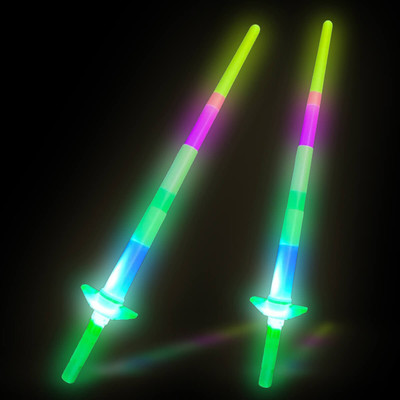 Uneeke Shape SET OF 2 Glowing light sword Flashing Saber Toy star wars kids talwar Maces & Swords(Multicolor)