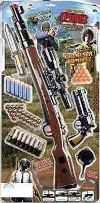 KIDDOZ KREATIONS PubG Theme Gun Toys Set Karabiner with Assault Rifle for kids Guns & Darts(Multicolor)