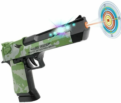 HappyBive Army Style Light and Sound Projection Desert Eagle Pistol Toy Gun for Kids |K01 Guns & Darts(Multicolor)