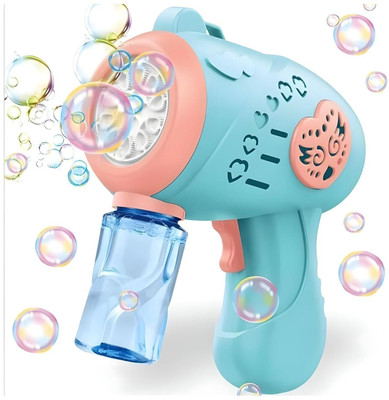 PLAY NOVATION Bubble Machine for Kids Automatic Gun Leak-Proof Design with 1 Bubble Solution Water Gun(Blue)