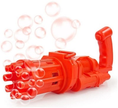 geutejj Toys Bubble Gatling Gun Gatling Bubble Machine Toys for Kids 8-Hole Water Gun(Red)