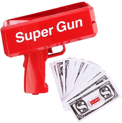 wewrapsmile Money Gun Cash Toy Shooter | Fun Party Prop for Events & Celebrations Money Gun(Red)